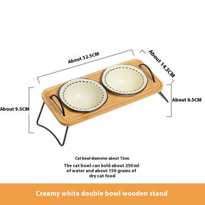Enhance Your Pet's Dining Experience with Our Wooden Pet Feeding Rack