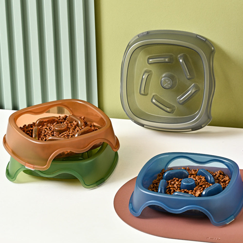 Anti Choking Slow Feed Pet Food Water Bowl