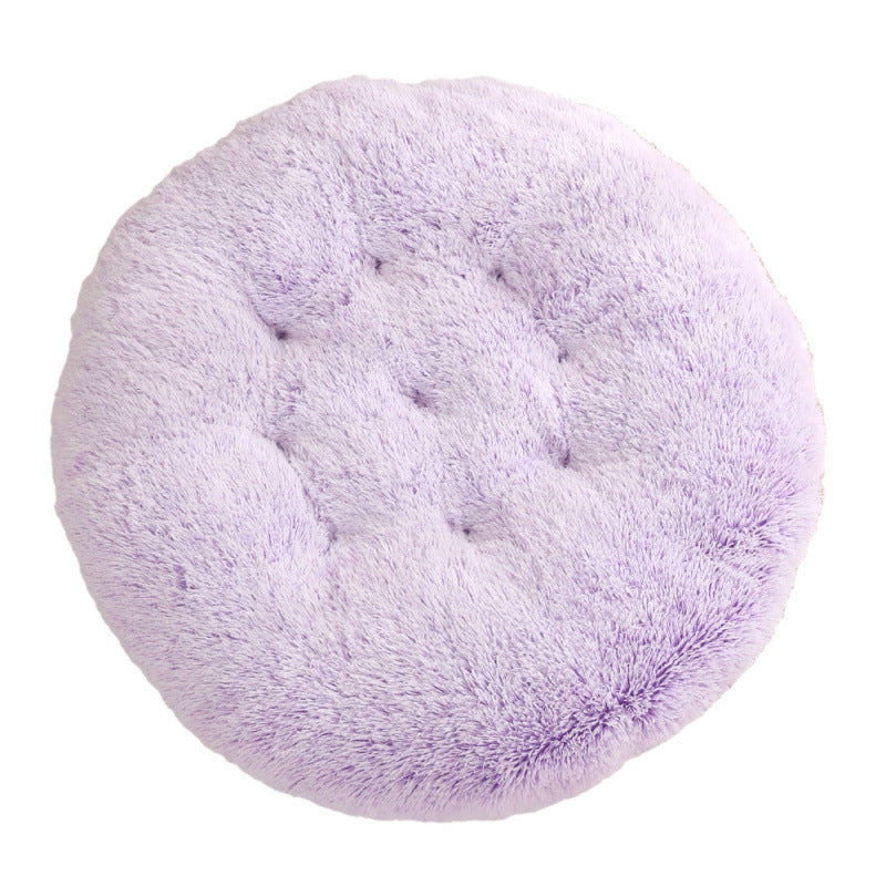 Round Plush Warm Pet Sleeping Mat Bed House