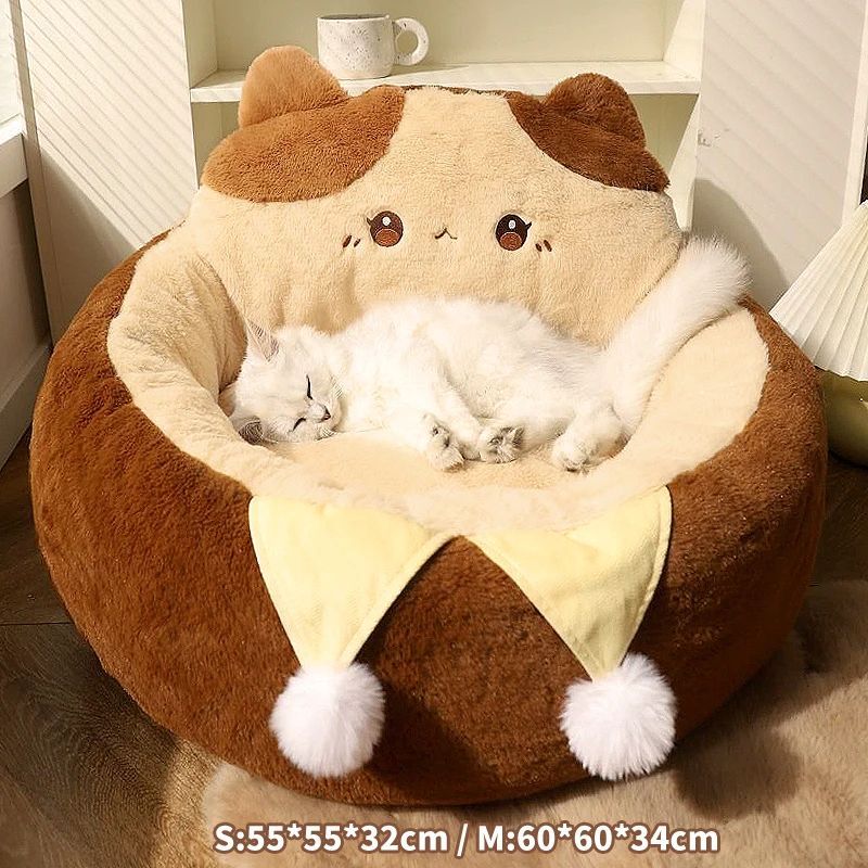 Winter Warm Round Pet Sofa Bed Cushion Nest