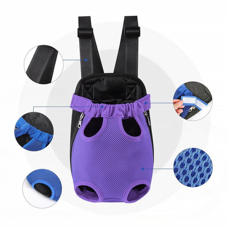 Breathable Adjustable Pet Front Carrier Backpack Hiking Bag