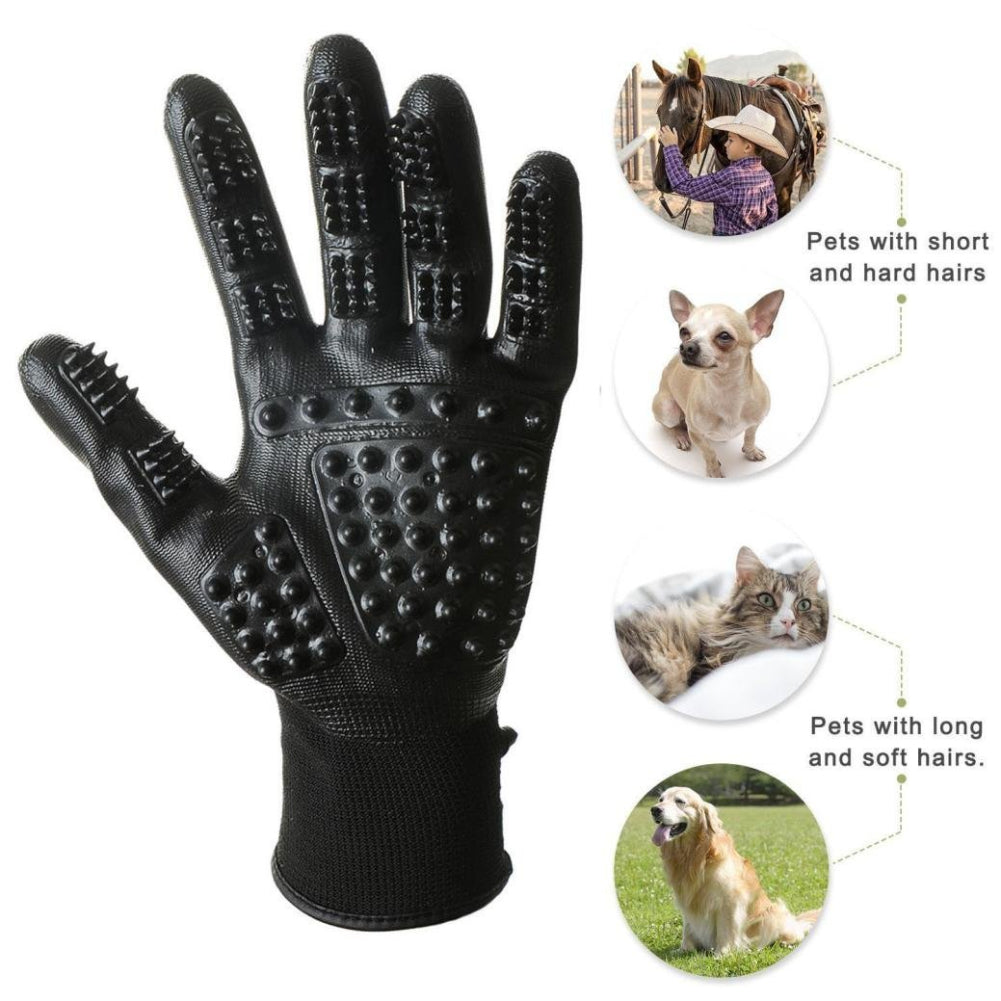 Soft Rubber Pet Grooming Glove Hair Removal Massage Tool