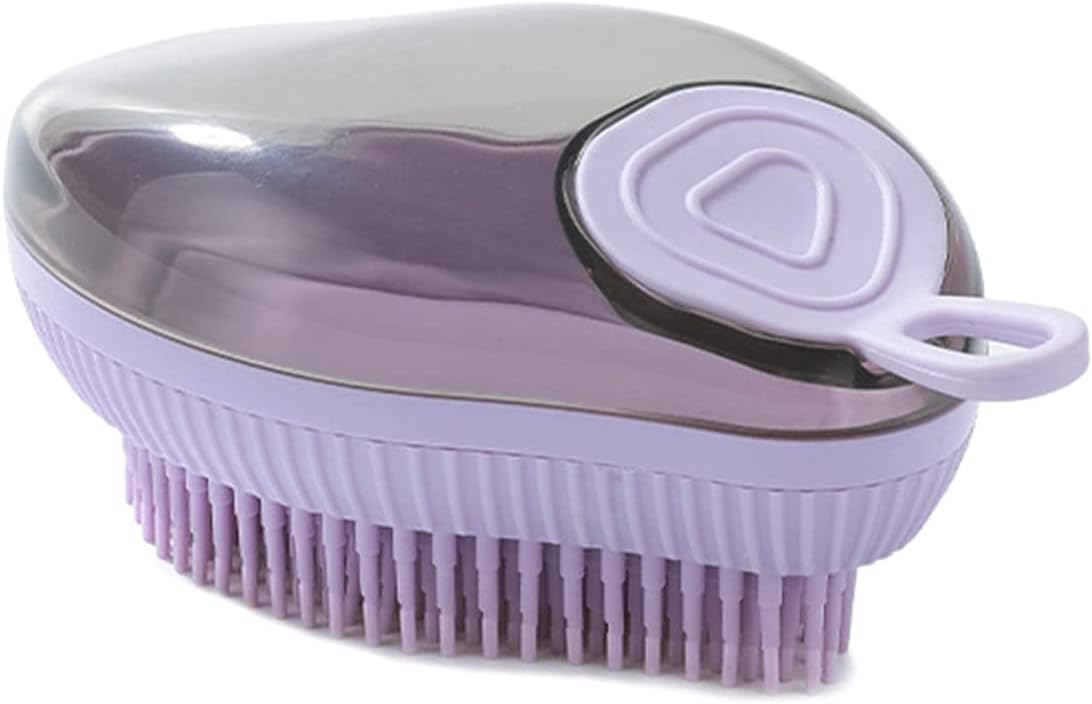 Silicone Pet Bath Brush Soap Dispenser Grooming Tool