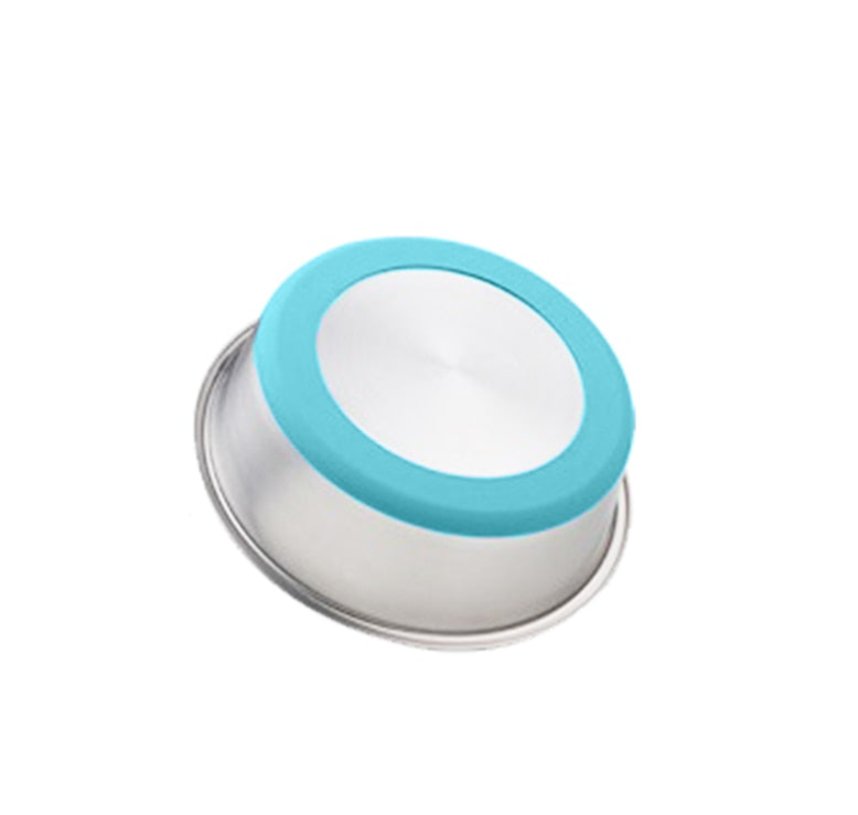Silicone And Stainless Steel Pet Food And Water Bowl