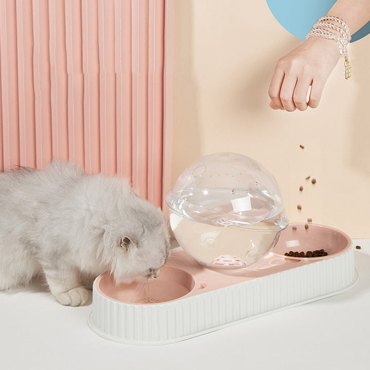 Automatic Pet Plastic Feeder Water And Food Bowl