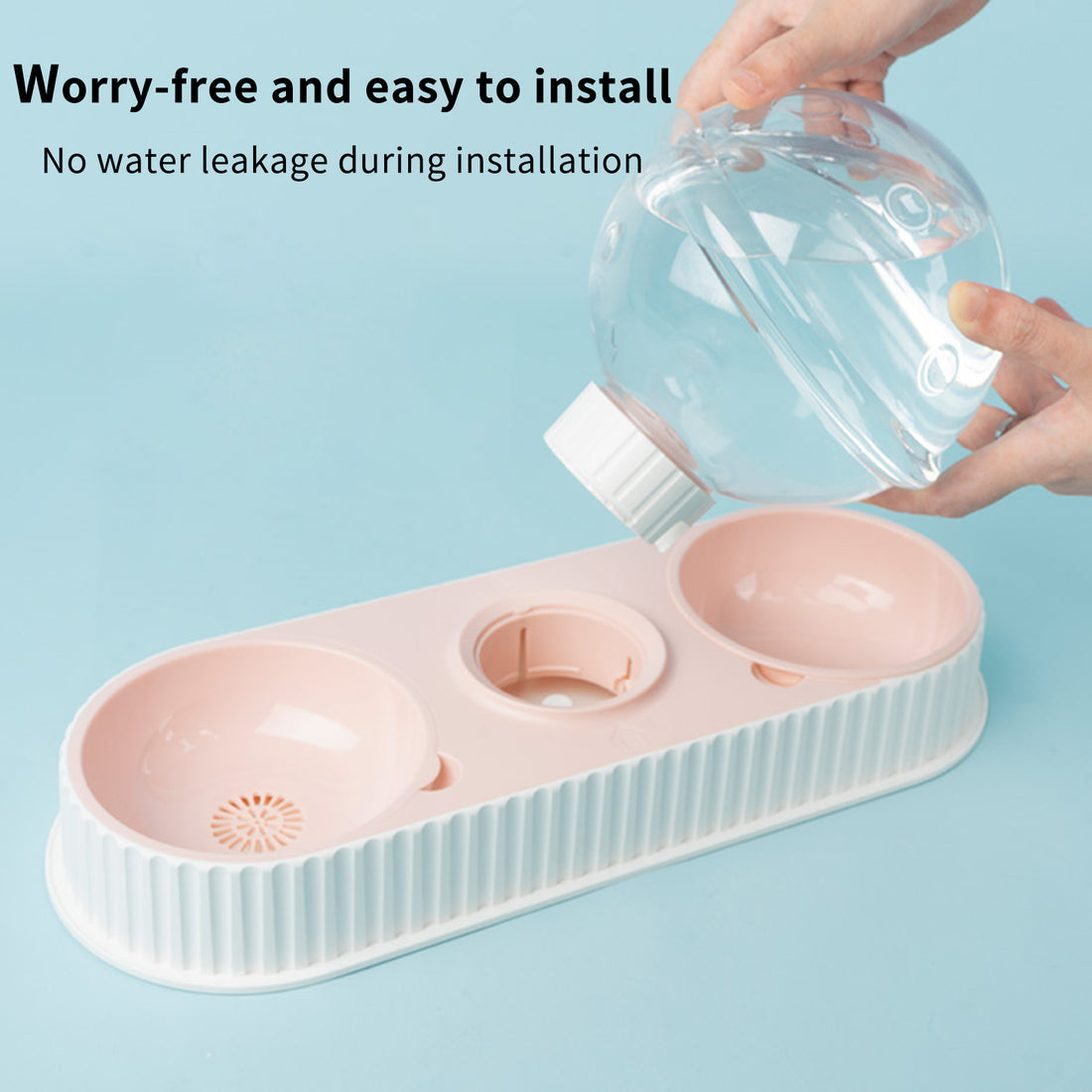 Automatic Pet Plastic Feeder Water And Food Bowl