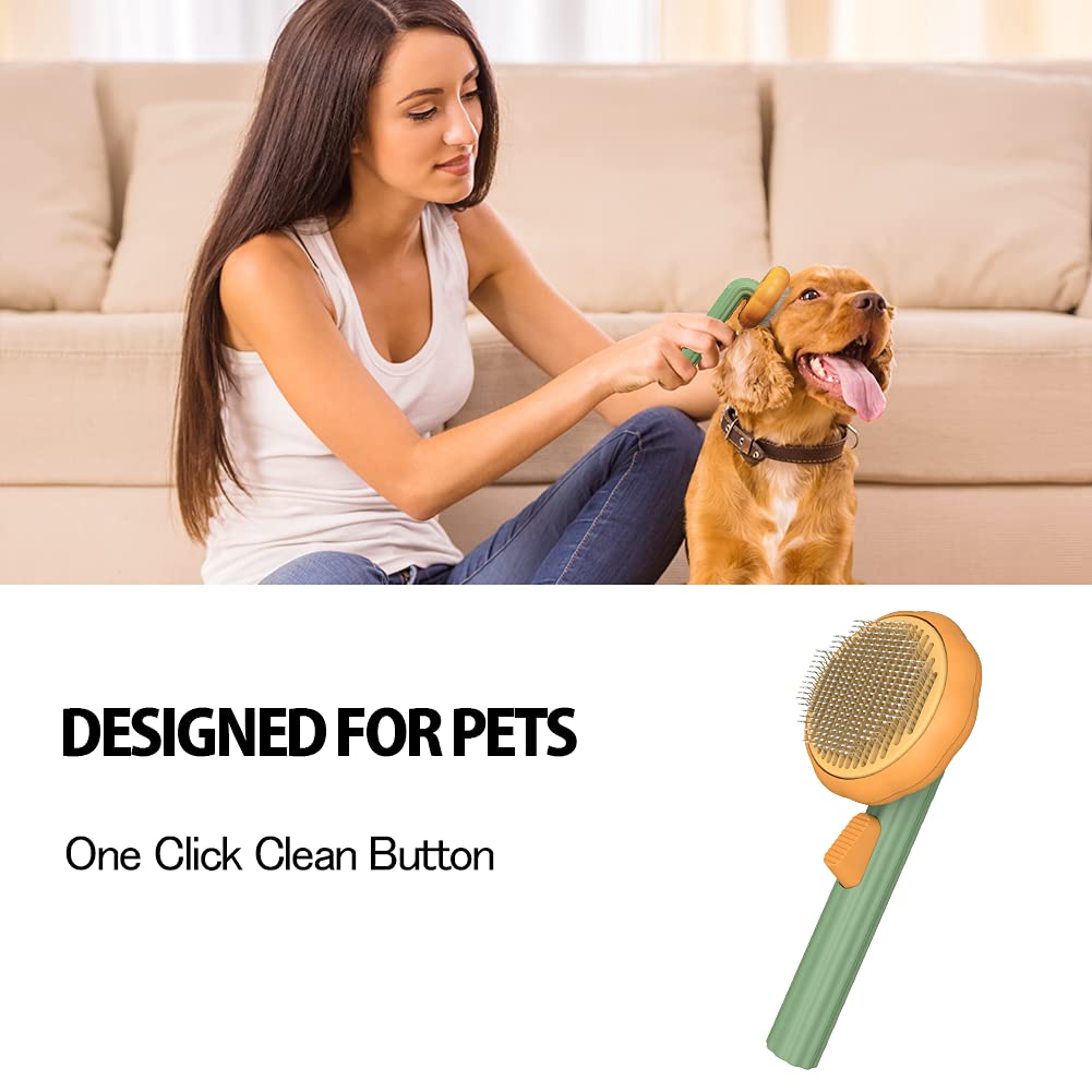 Self Cleaning Pet Slicker Brush Gentle Undercoat Remover
