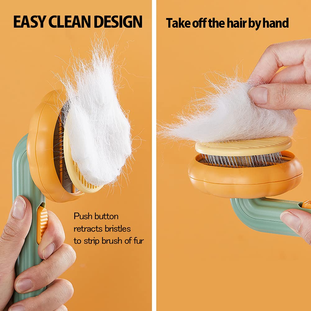 Self Cleaning Pet Slicker Brush Gentle Undercoat Remover