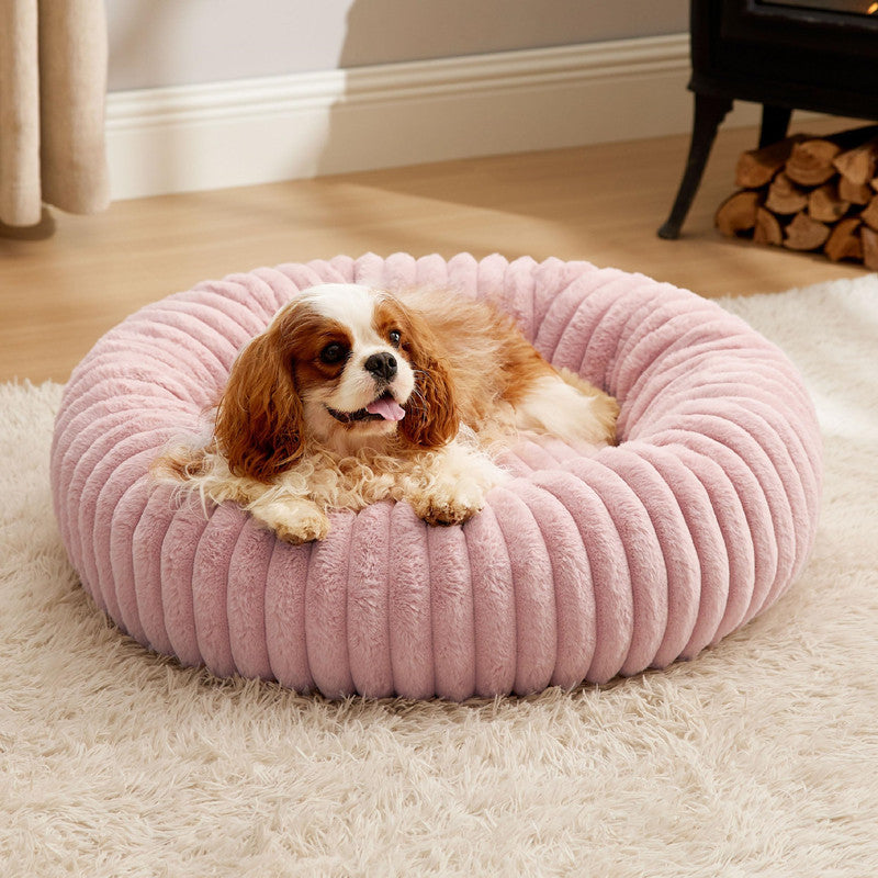High Grammage Plush Round Winter Pet Sleeping Bed