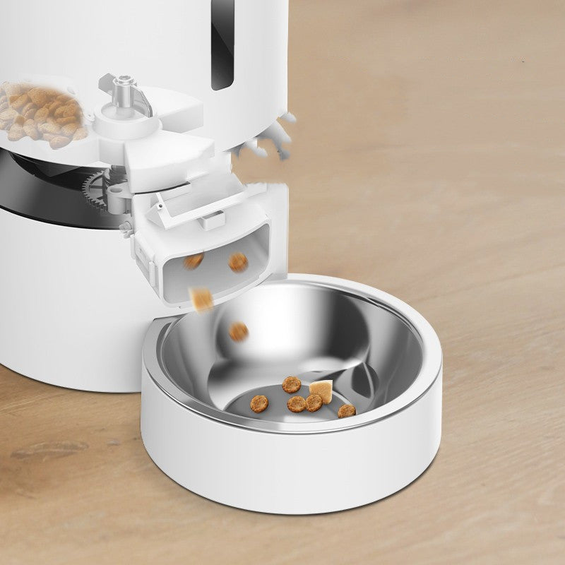 Capsule Automatic Pet Feeding Double Bowl