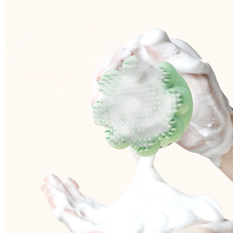 Pet Bath Silicone Massage Brush With Body Wash Dispenser