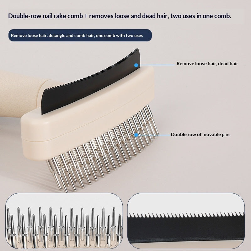Pet Deshedding And Detangling Grooming Brush Tool