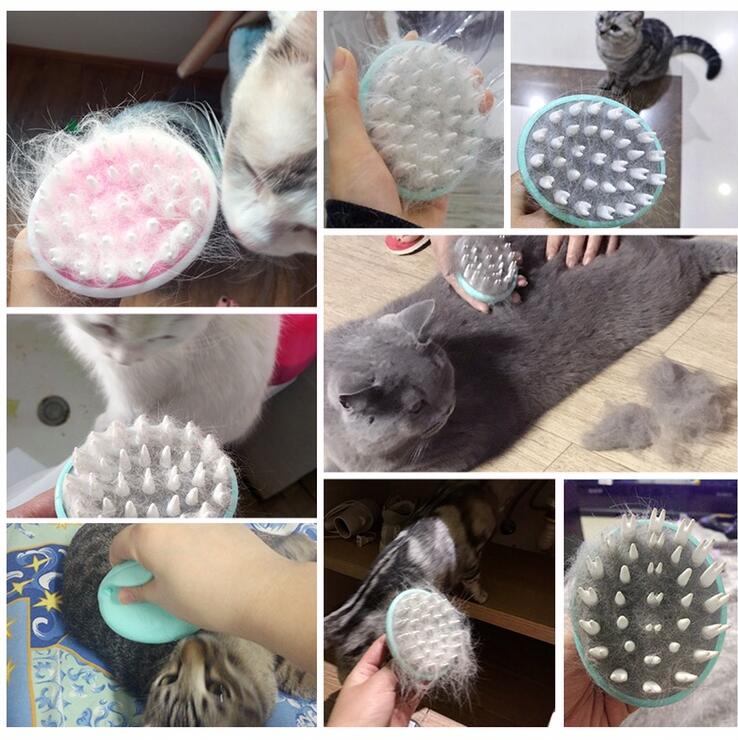 Comfortable Pet Bath Massage Brush Grooming Comb
