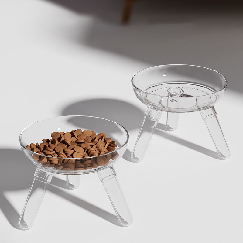 Anti Knock Transparent Pet Feeding And Water Bowl