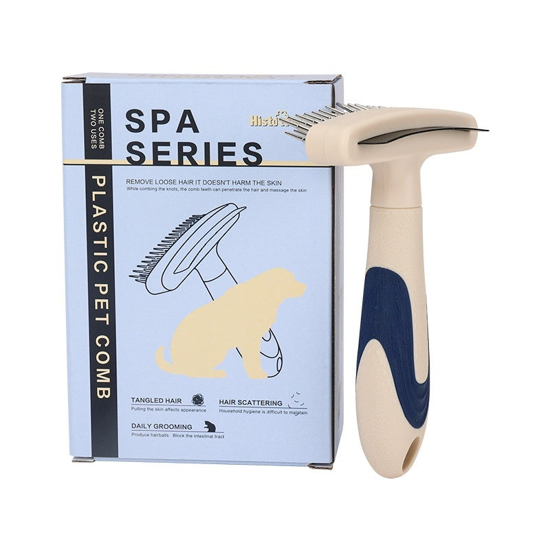 Pet Deshedding And Detangling Grooming Brush Tool