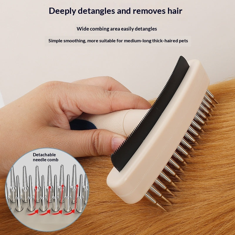 Pet Deshedding And Detangling Grooming Brush Tool