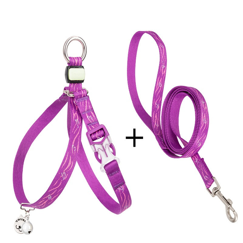 Bell Style Pet Chest Harness Leash Vest Set