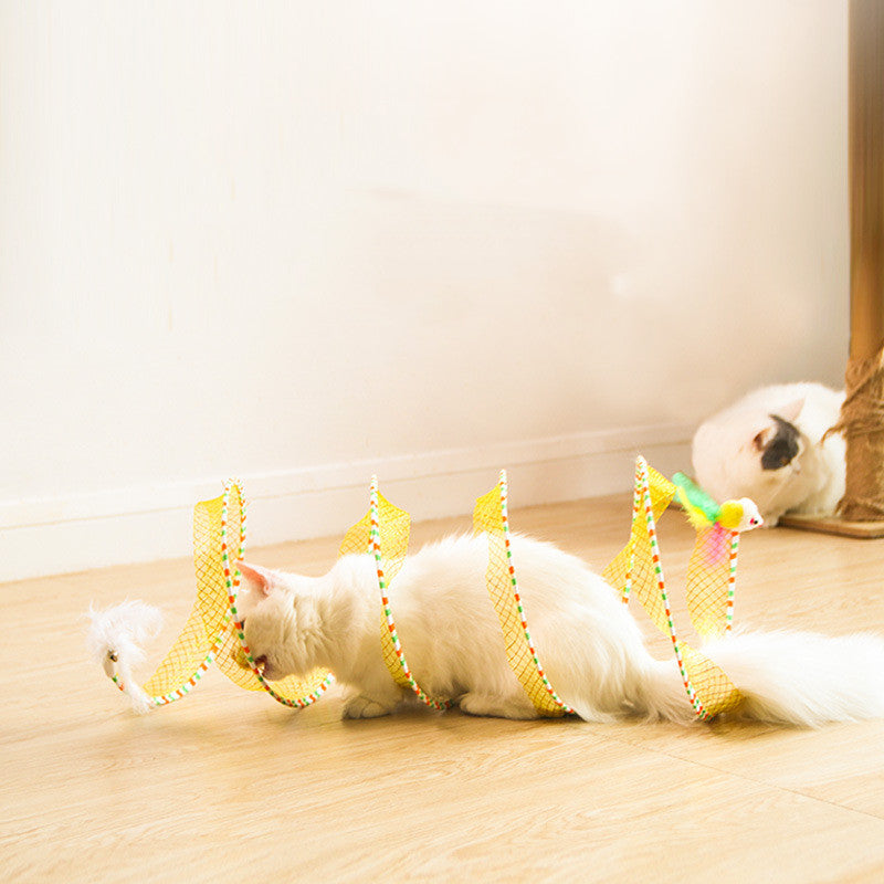 Foldable Pet Tunnel Storage And Play Toy