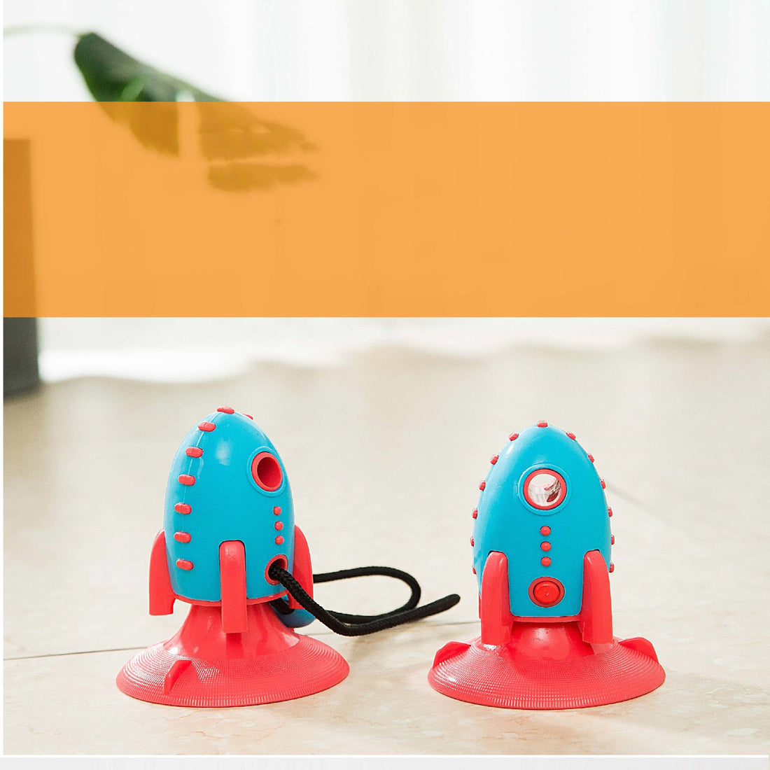 Rocket Shaped Pet Toy With Treat Dispensing Feature