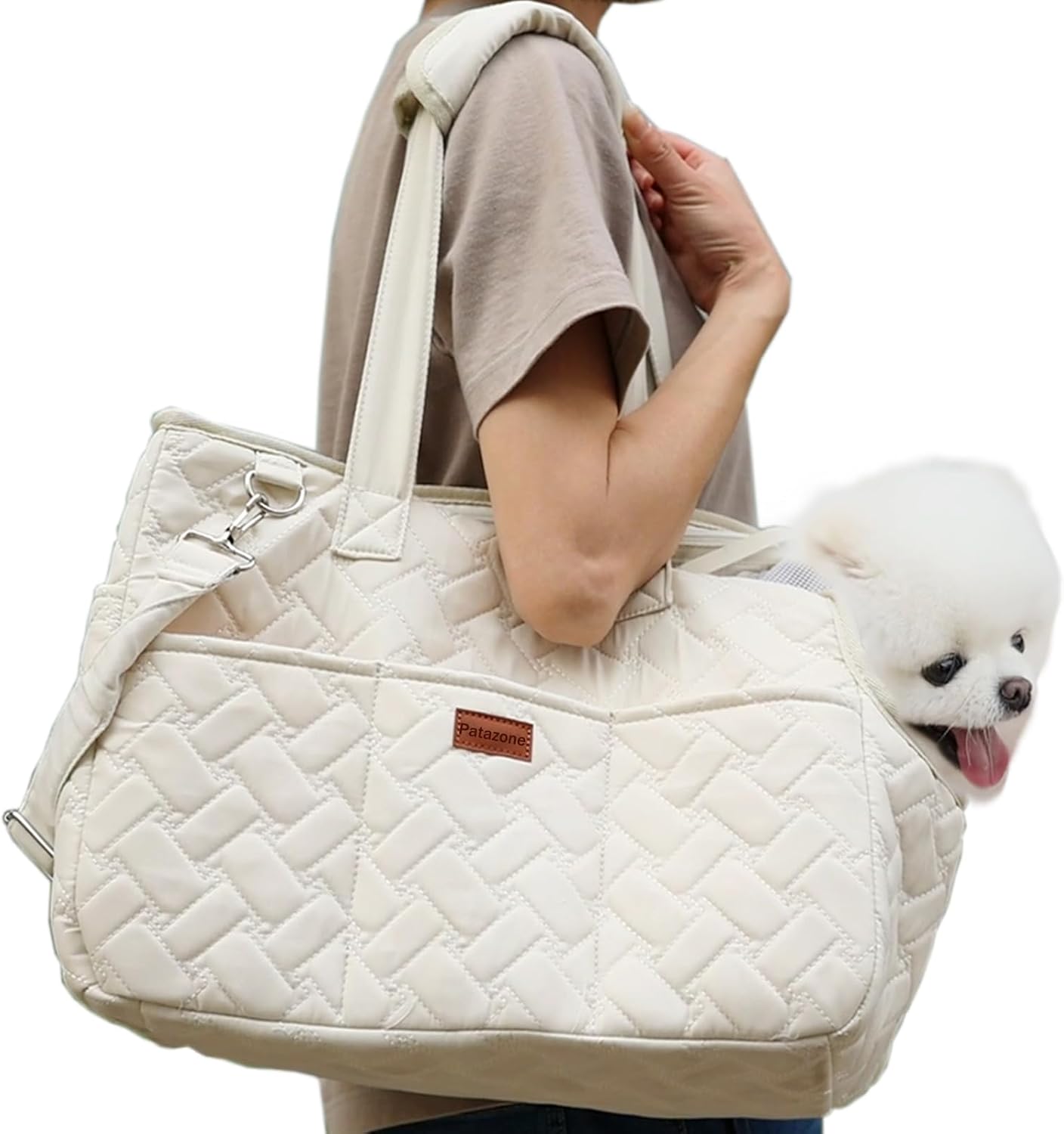 Breathable Mesh Pet Carrier Handbag With Pockets Travel Tote