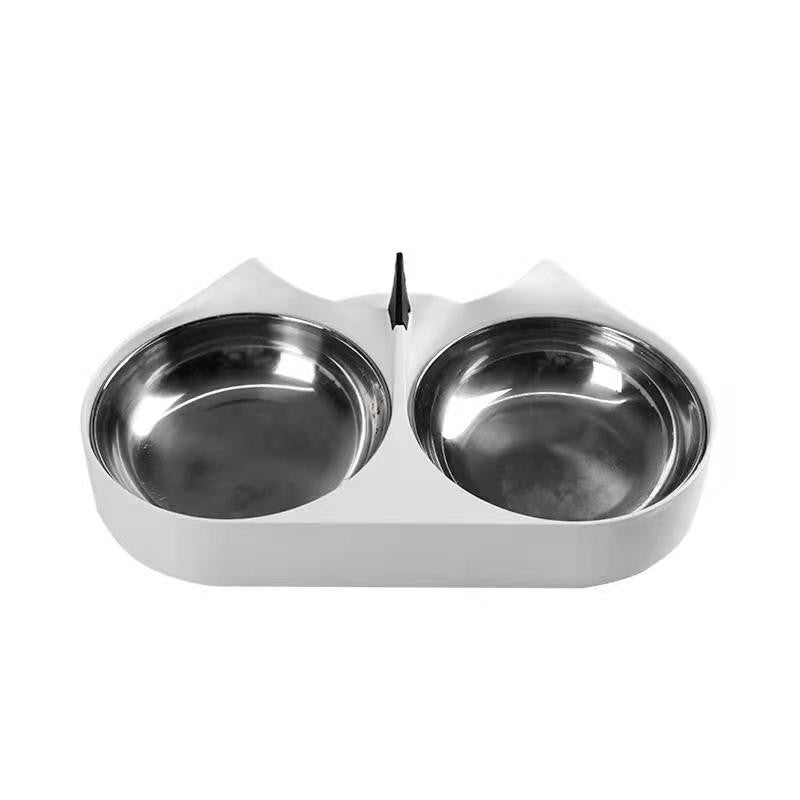 Capsule Automatic Pet Feeding Double Bowl