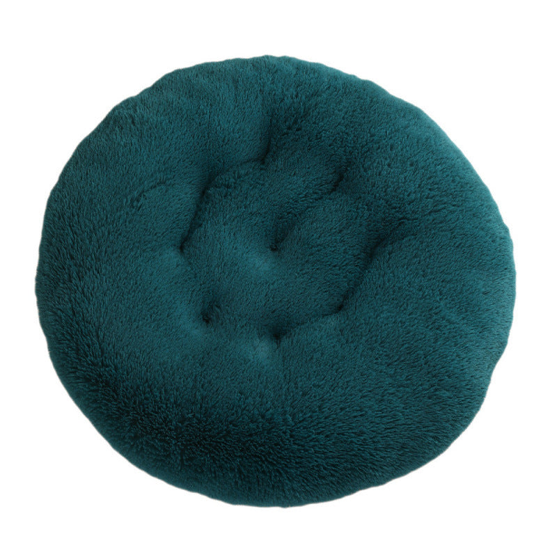 Round Plush Warm Pet Sleeping Mat Bed House
