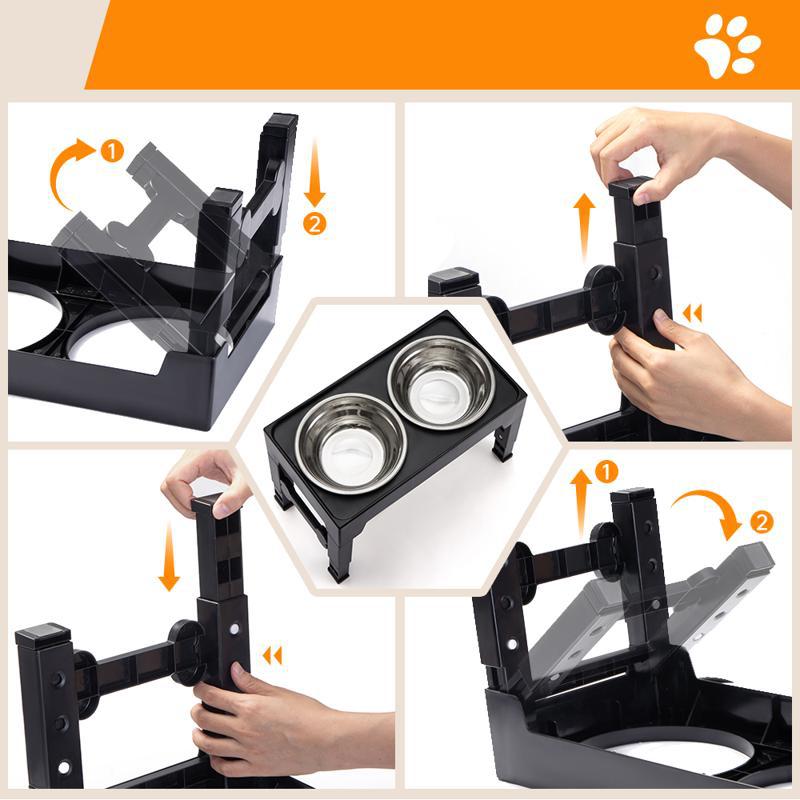 Elevated Pet Feeding Bowl Anti Tumble Neck Support Stand