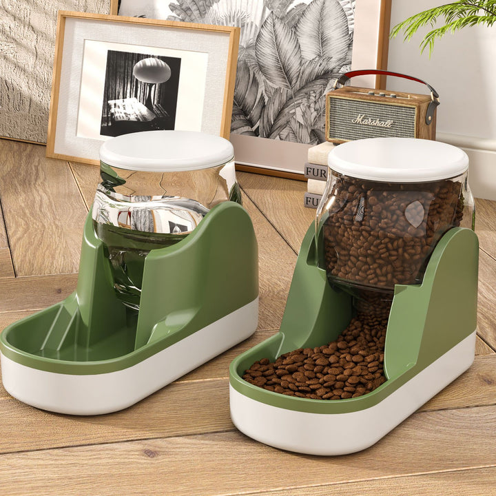 Automatic Pet Water Fountain Food Feeder Dispenser