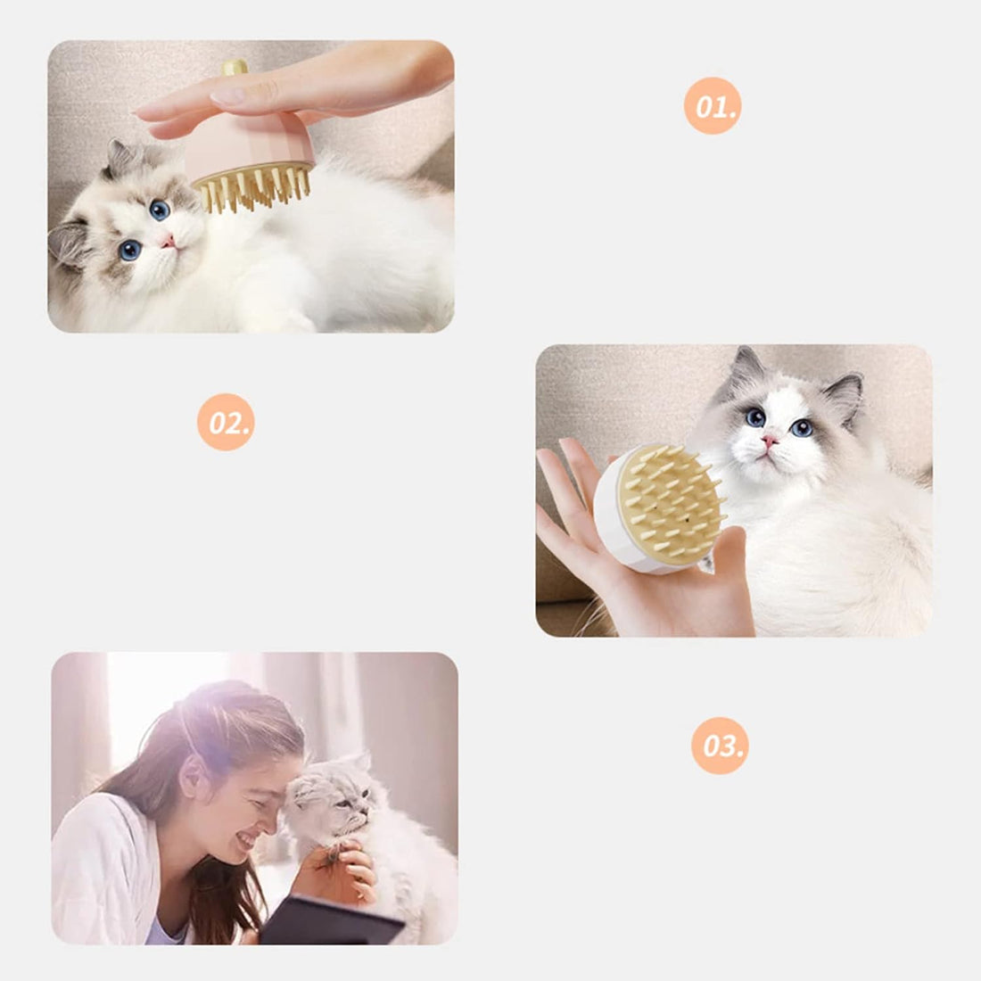 Pet Bath Shampoo Massage Grooming Brush Tool