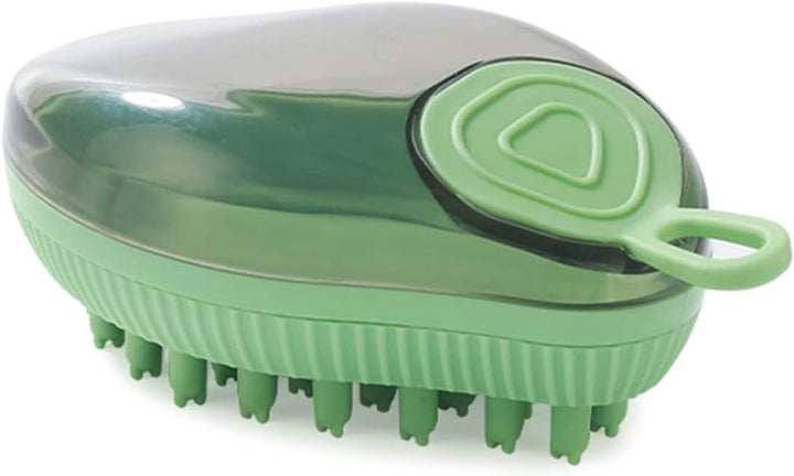 Silicone Pet Bath Brush Soap Dispenser Grooming Tool