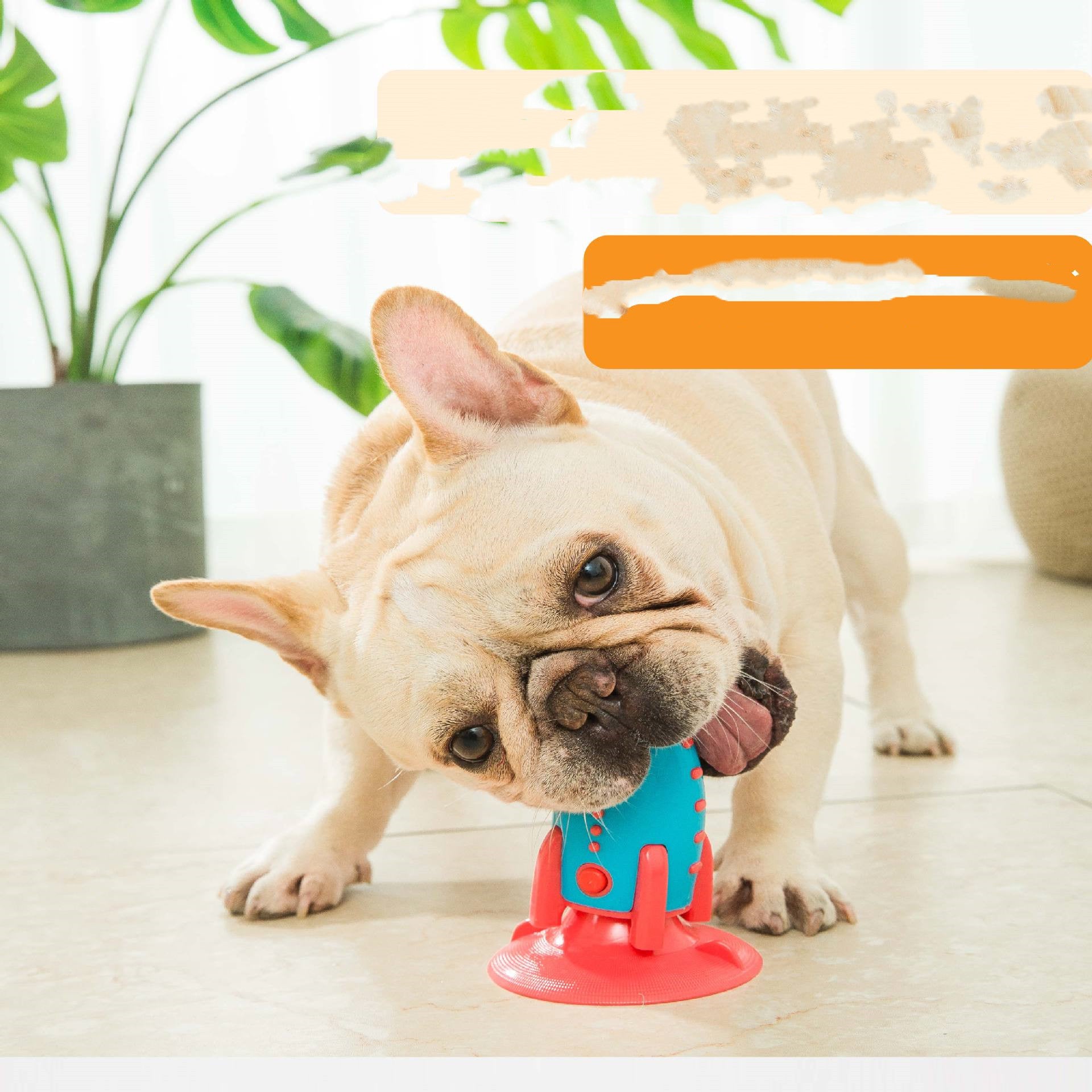 Rocket Shaped Pet Toy With Treat Dispensing Feature