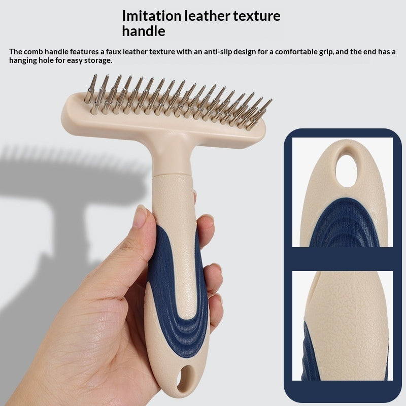 Pet Deshedding And Detangling Grooming Brush Tool