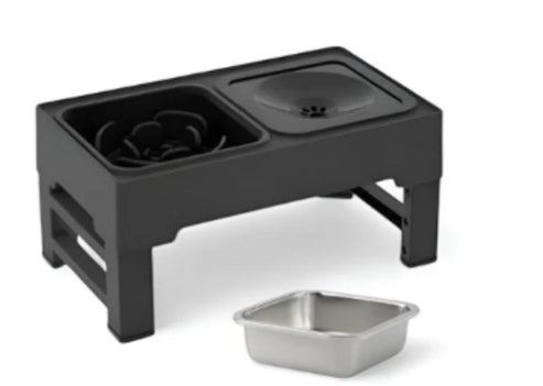 Adjustable Stainless Elevated Pet Feeding Bowl Stand