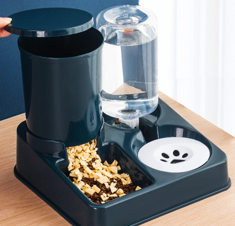 Automatic Pet Feeding Bowl And Water Basin Device