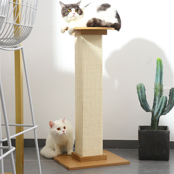Sisal Roman Column Shaped Pet Scratching Toy Board