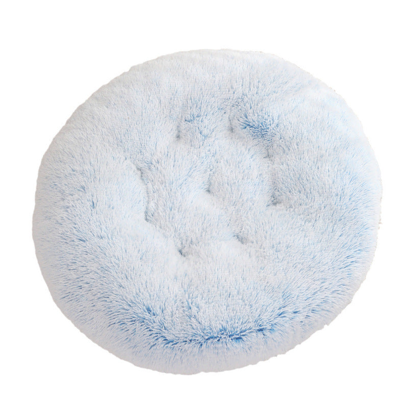 Round Plush Warm Pet Sleeping Mat Bed House