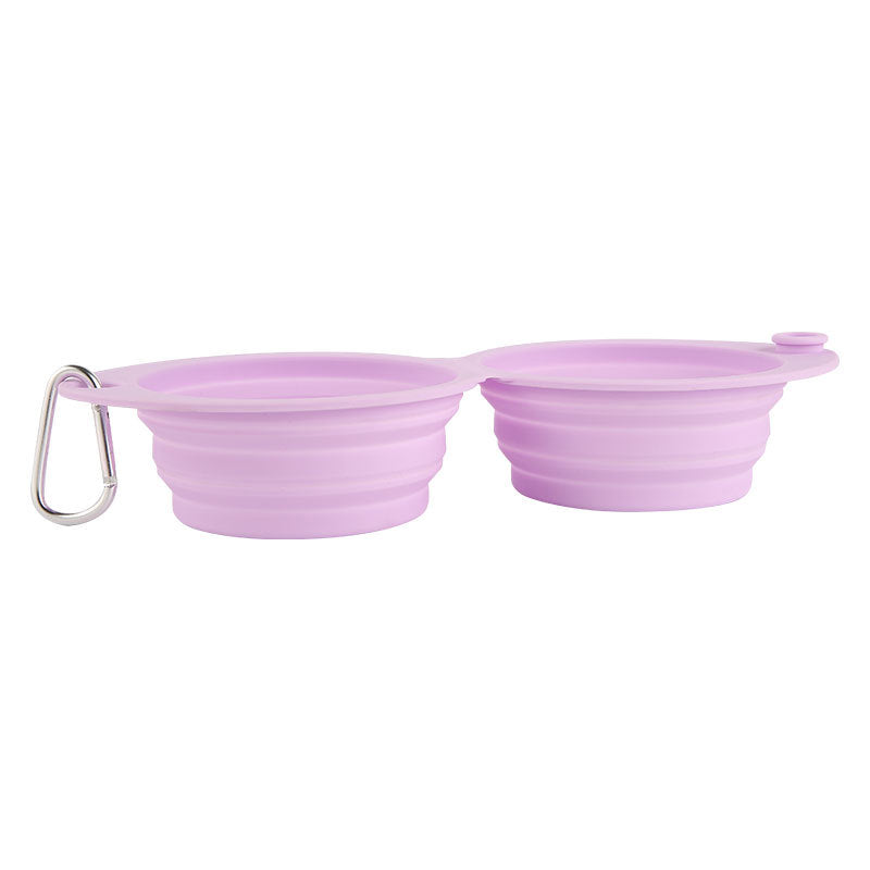 Portable Foldable Silicone Pet Feeding Bowl For Travel