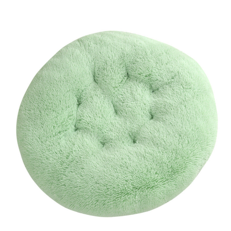 Round Plush Warm Pet Sleeping Mat Bed House