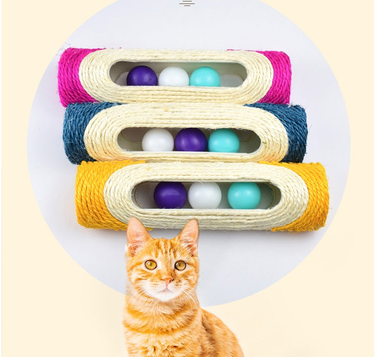 Three Piece Sisal Drum Pet Scratching Toy Set