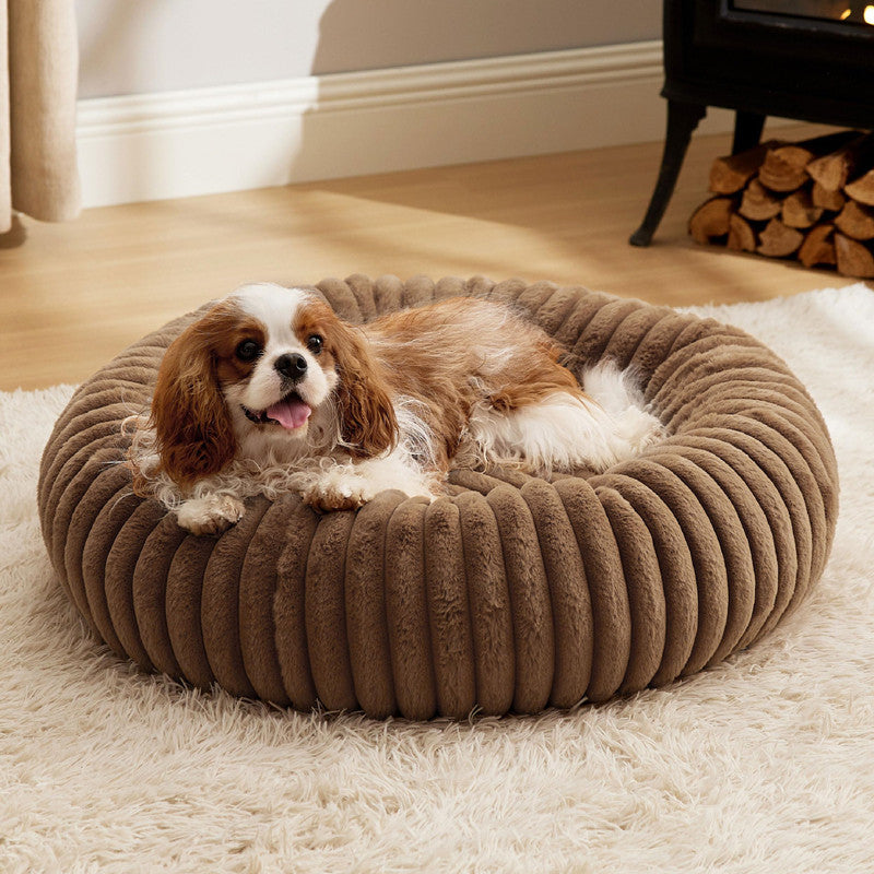 High Grammage Plush Round Winter Pet Sleeping Bed