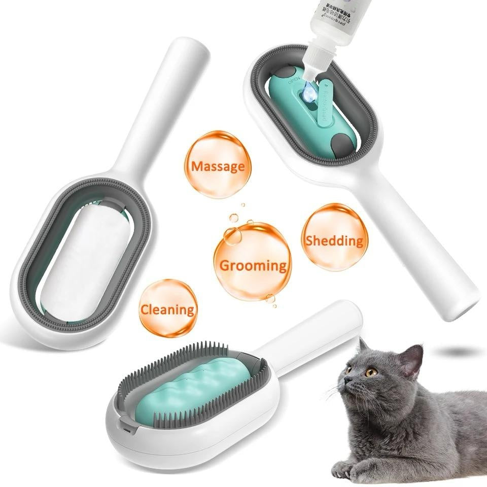 Pet Grooming Comb With Tank Hair Removal Brush Tool