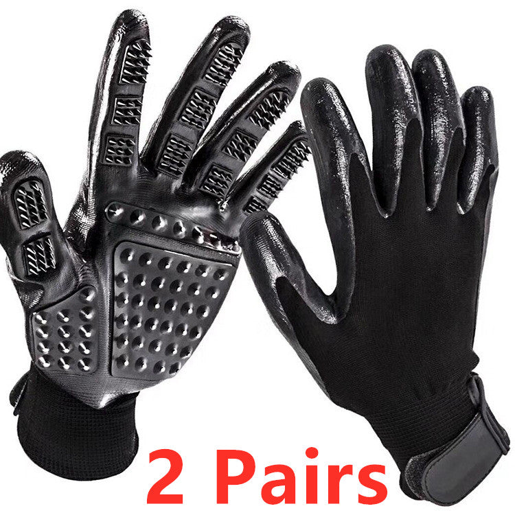 Soft Rubber Pet Grooming Glove Hair Removal Massage Tool